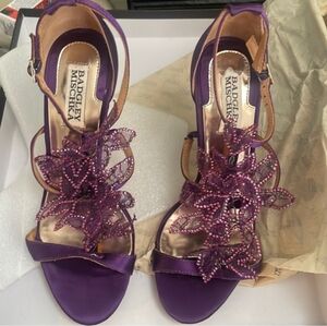 Badgley Mischka - Satin Plum Sz 7.